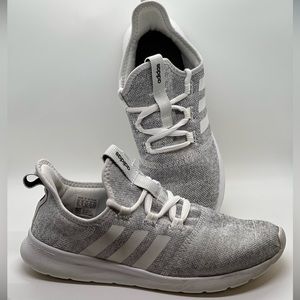 adidas Cloudfoam Pure 2.0 Running Shoes, Women's Size 9.5 M, White/Grey MSRP $75